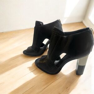 Calvin Klein Black and Gray Heels